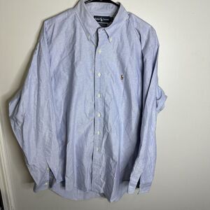 Men's Ralph Lauren Size 16.5-35 Denim Long Sleeve Button Down Shirt XL